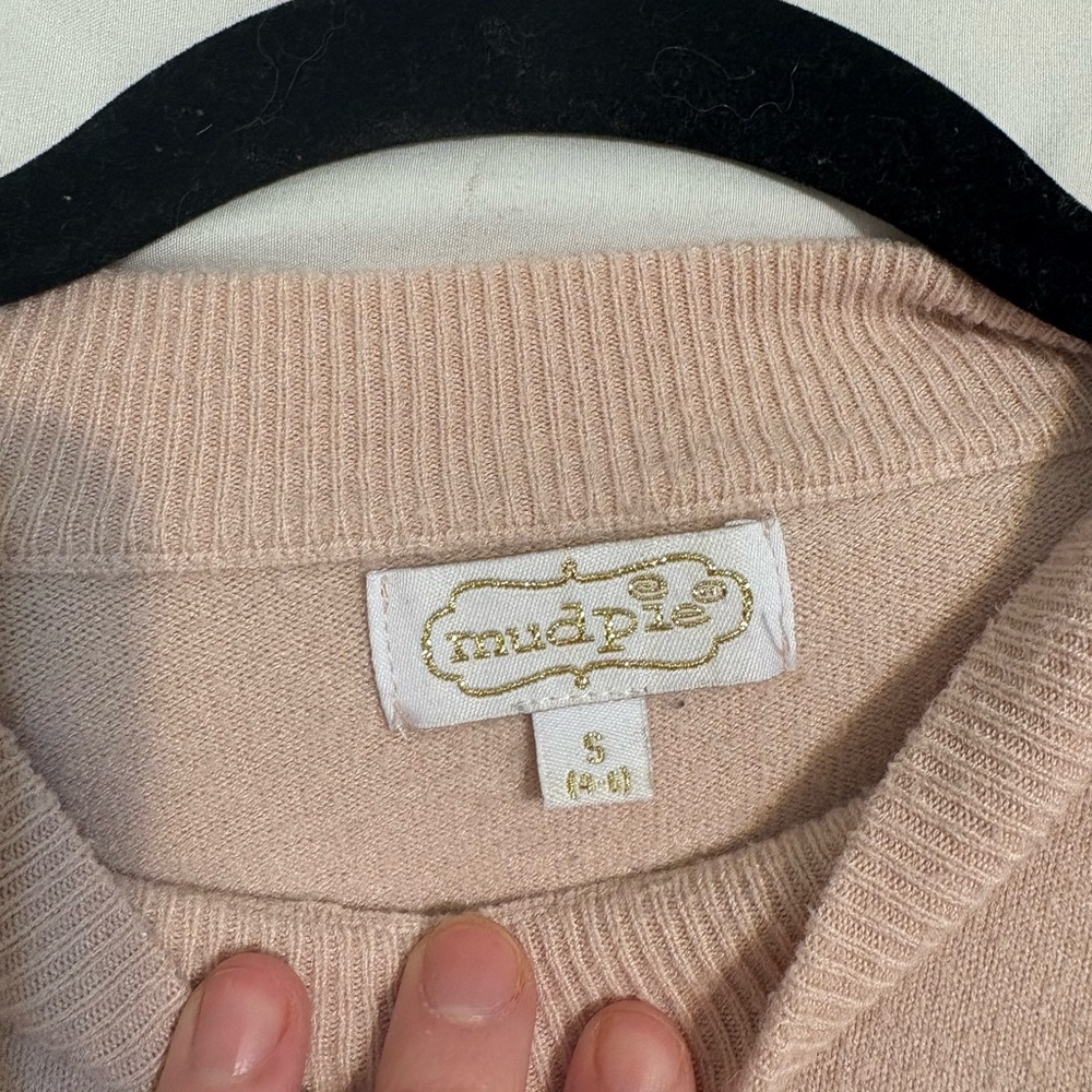 Pink Ruffled Crew Neck Sweater - Picture 3 of 3
